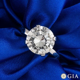 Platinum Diamond Ring 4.13ct L/VVS2